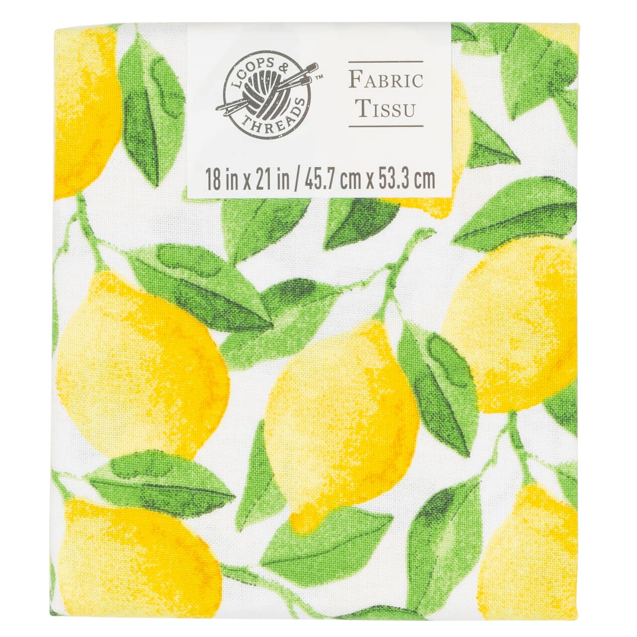 Tissu en coton à motif de citron de Loops & Threads